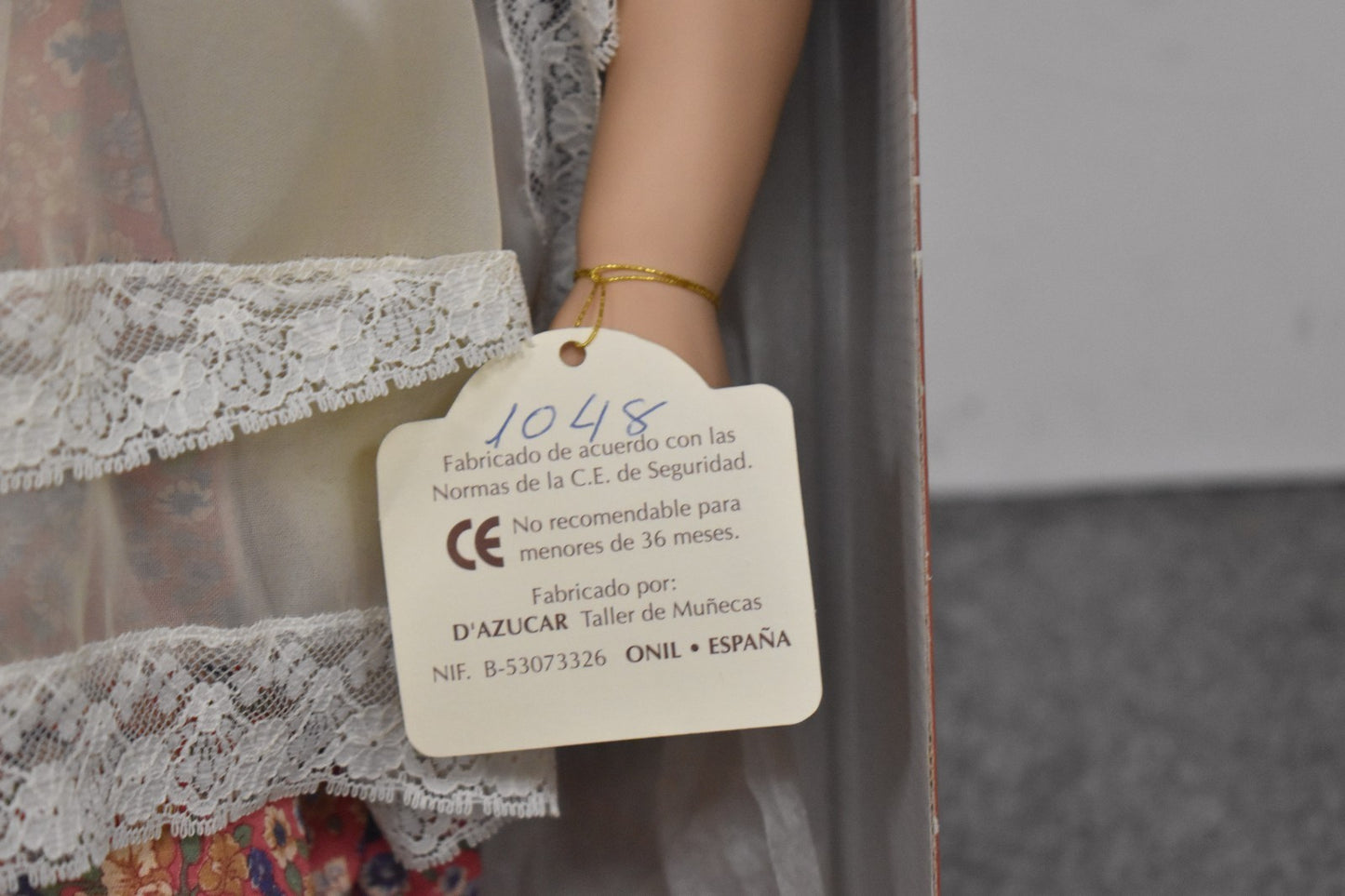 Vintage D'Azucar Blinking Life-Like Girl Doll Boxed Swing Tag 50cm