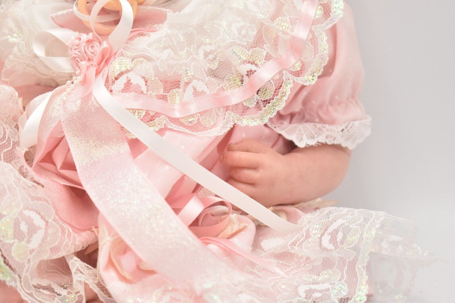 Vintage Reborn Berenguer Baby Girl Doll – Life-Like, Artist-Created, Rooted Hair – 38cm