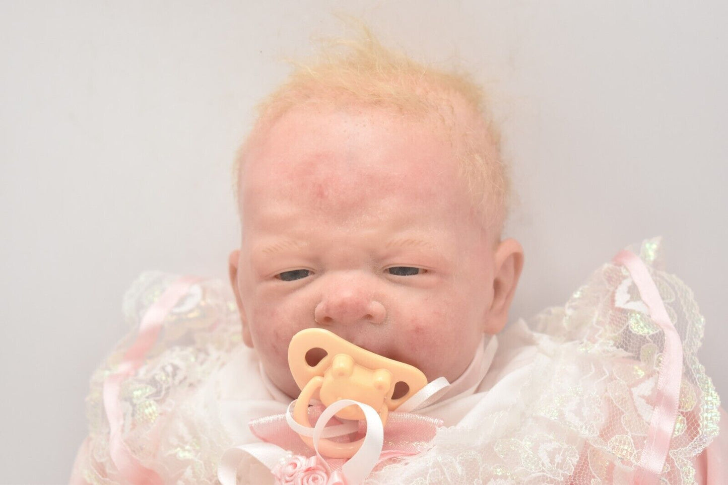 Vintage Reborn Berenguer Baby Girl Doll – Life-Like, Artist-Created, Rooted Hair – 38cm