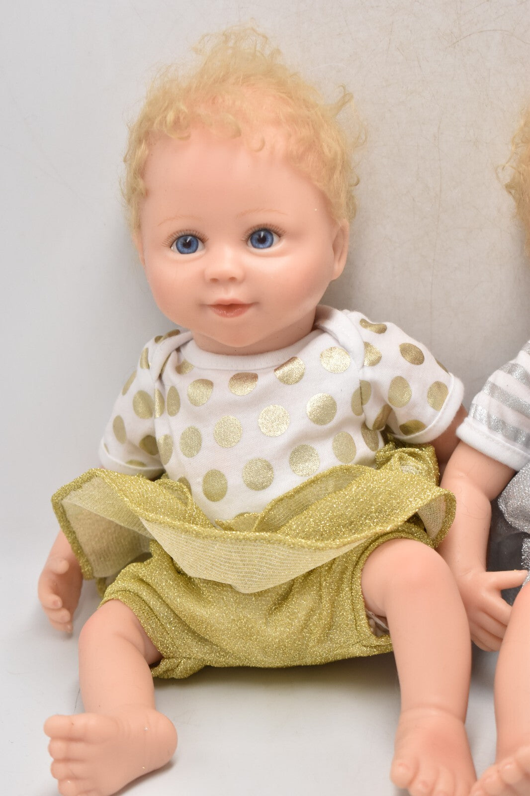Vintage Ashton-Drake “Silver and Gold Twins” Baby Girl Doll Set by Linda Murray