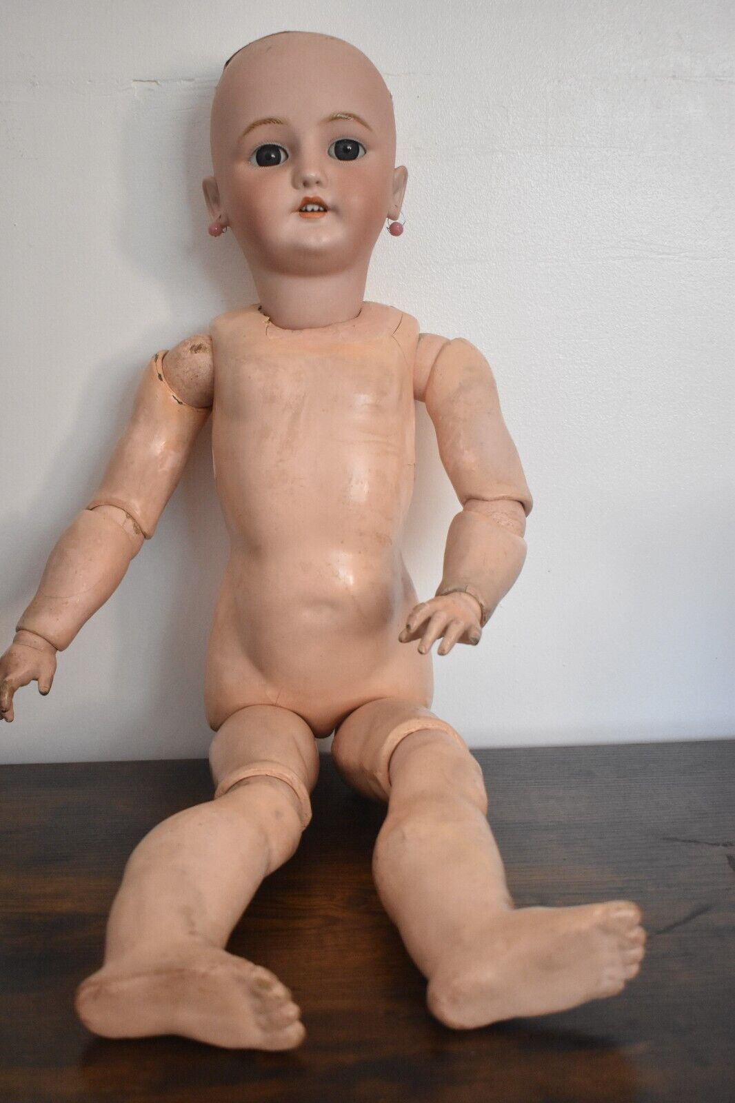 Antique CM Bergmann Simon & Halbig 13 1/2 Bisque Composite Girl Doll