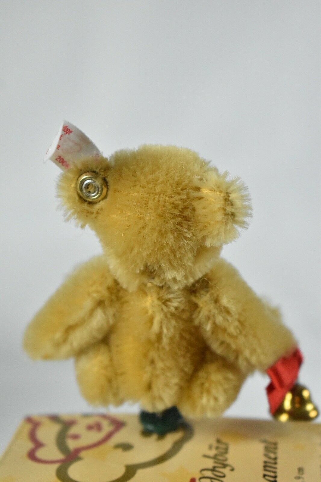 Steiff 2006 Christmas Bear With Bell Clip On Tree Ornament Retired 037399