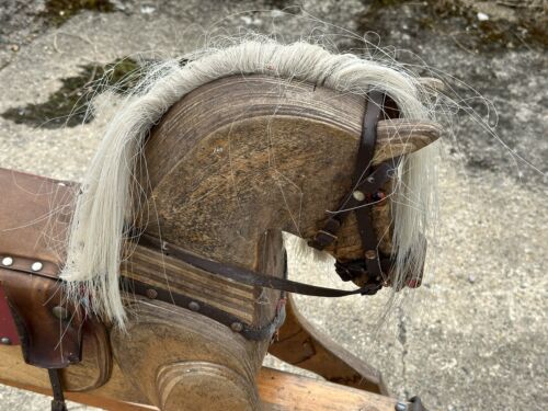 Vintage Children's Wooden Rocking Horse