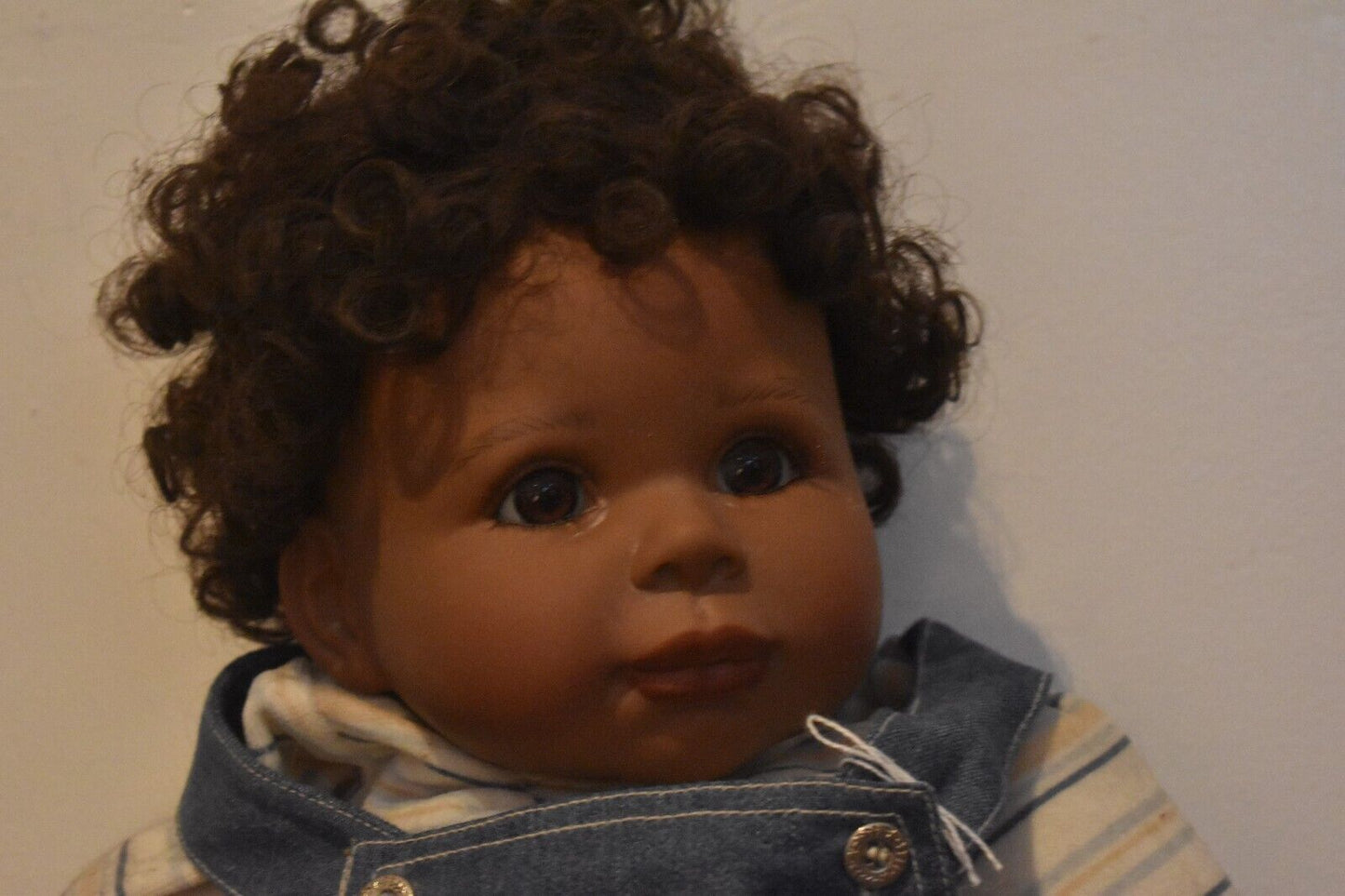 Vintage Monika Peter-Leicht Artist Doll – Jonny, Lifelike Black Toddler, Limited Edition, 70cm