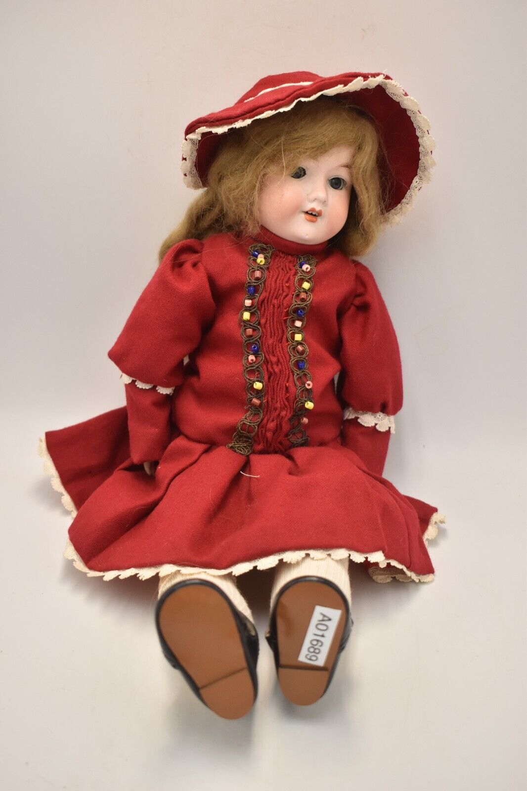 Antique Armand Marseille German 390 1 1/2 M Doll – Original Hair & Sleeping Eyes