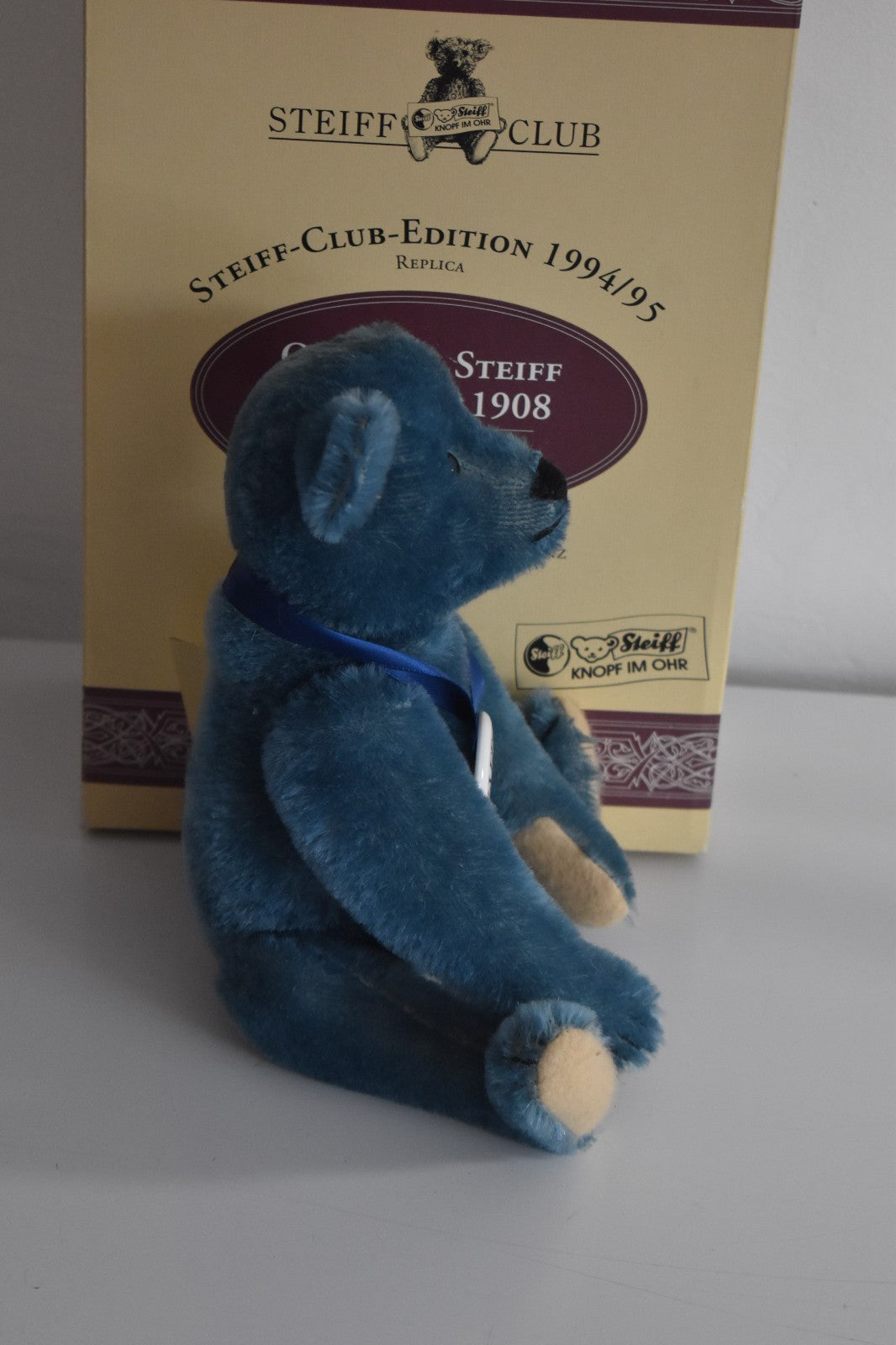 Steiff Club Edition Bear 1994 – 1908 Replica Blue – Limited Edition 420047