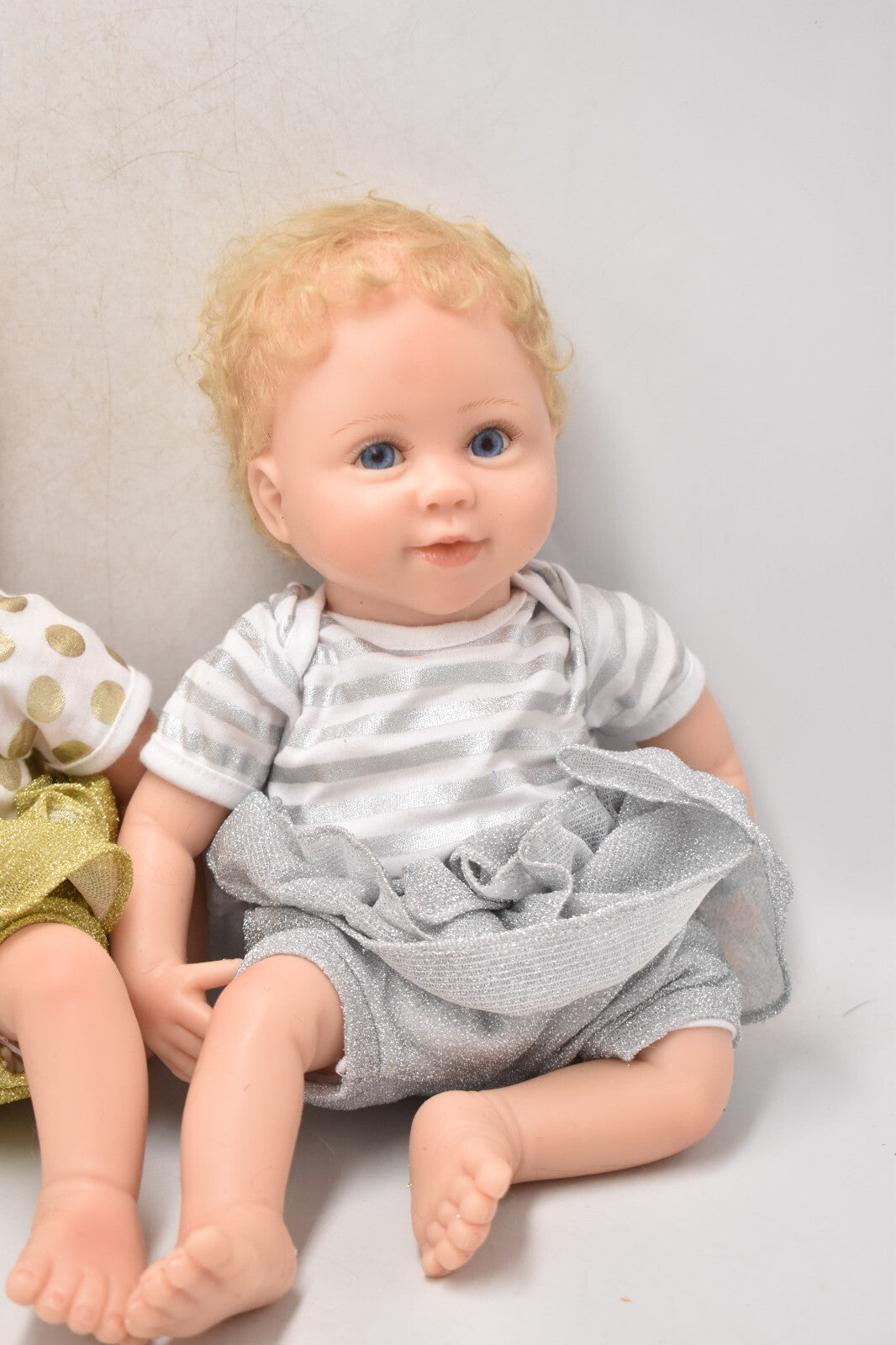 Vintage Ashton-Drake “Silver and Gold Twins” Baby Girl Doll Set by Linda Murray
