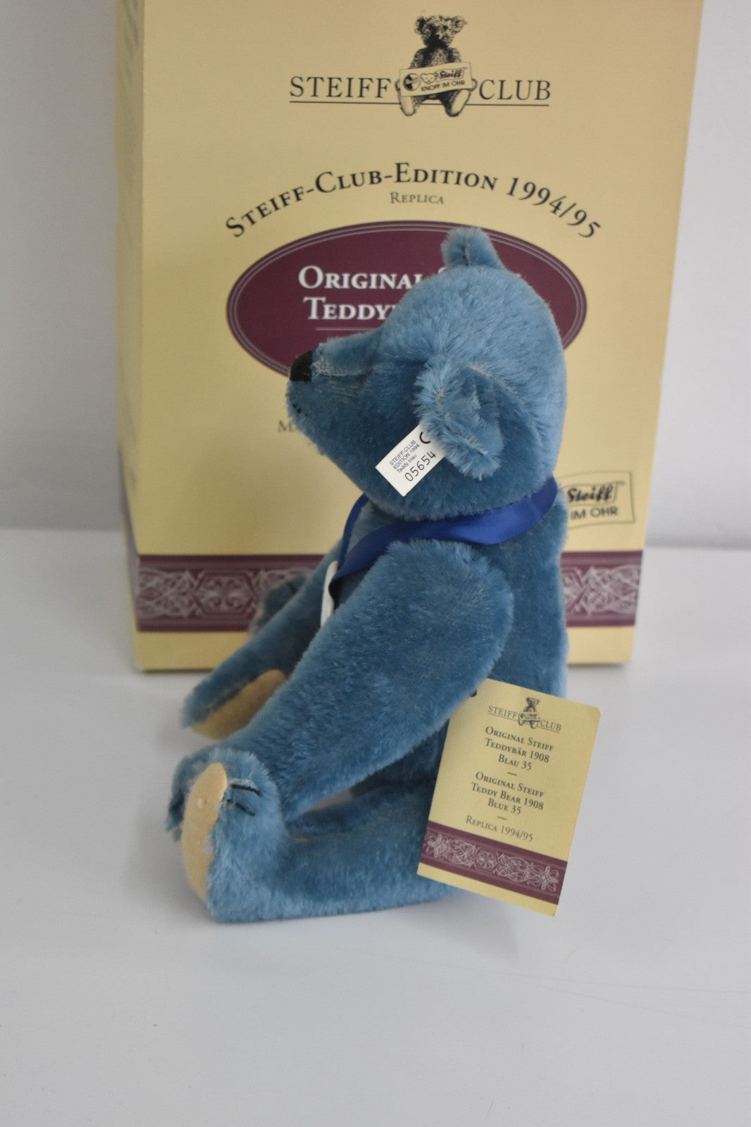 Steiff Club Edition Bear 1994 – 1908 Replica Blue – Limited Edition 420047