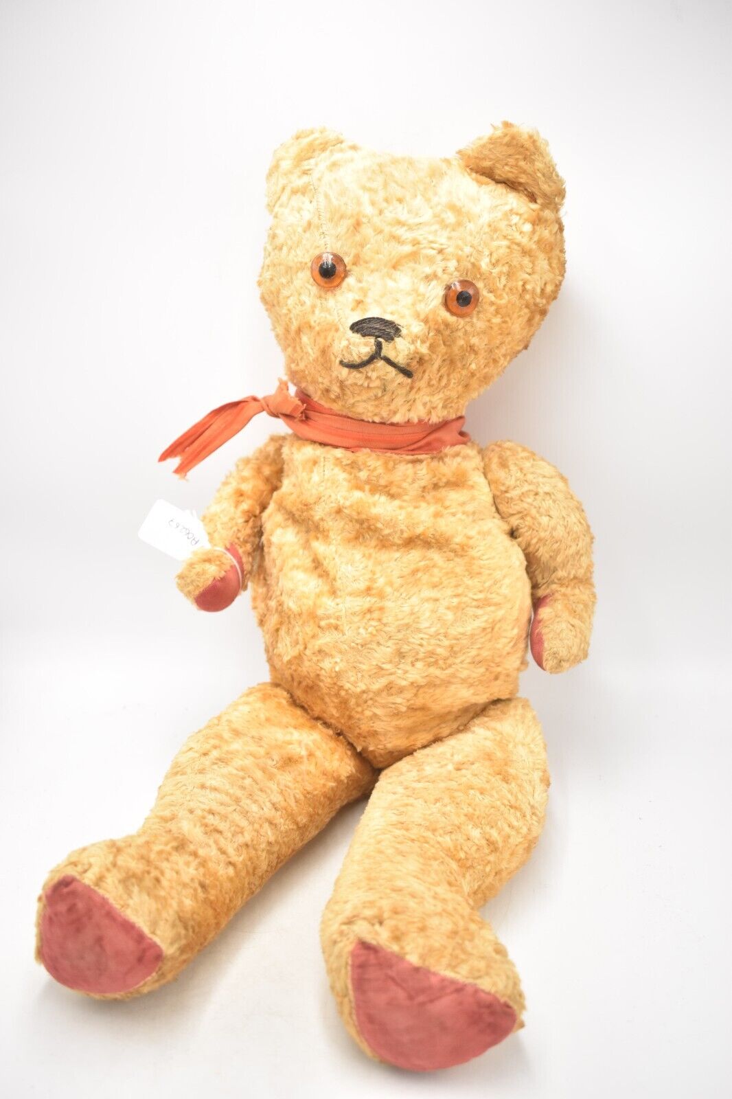 Vintage 1940s Mohair Teddy Bear – Fully Jointed, Wood Wool Stuffed – 54cm
