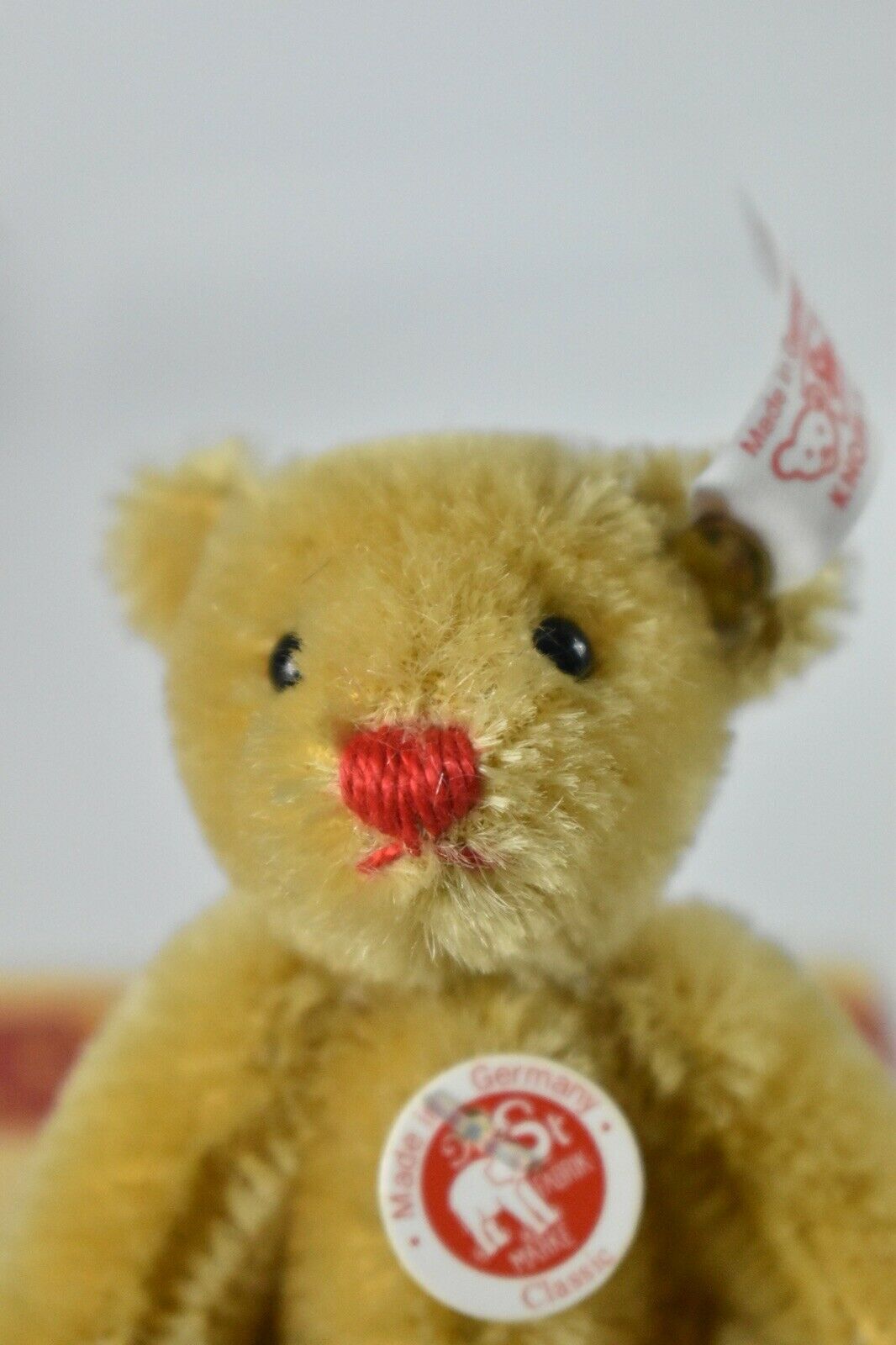 Steiff 2006 Christmas Bear With Bell Clip On Tree Ornament Retired 037399