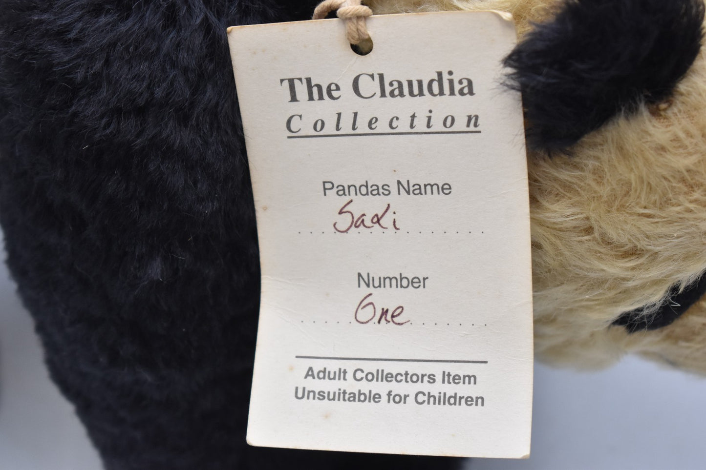 The Claudia Collection Artist Teddy Bear by Claudia Hawkins Sadi Panda OOAK