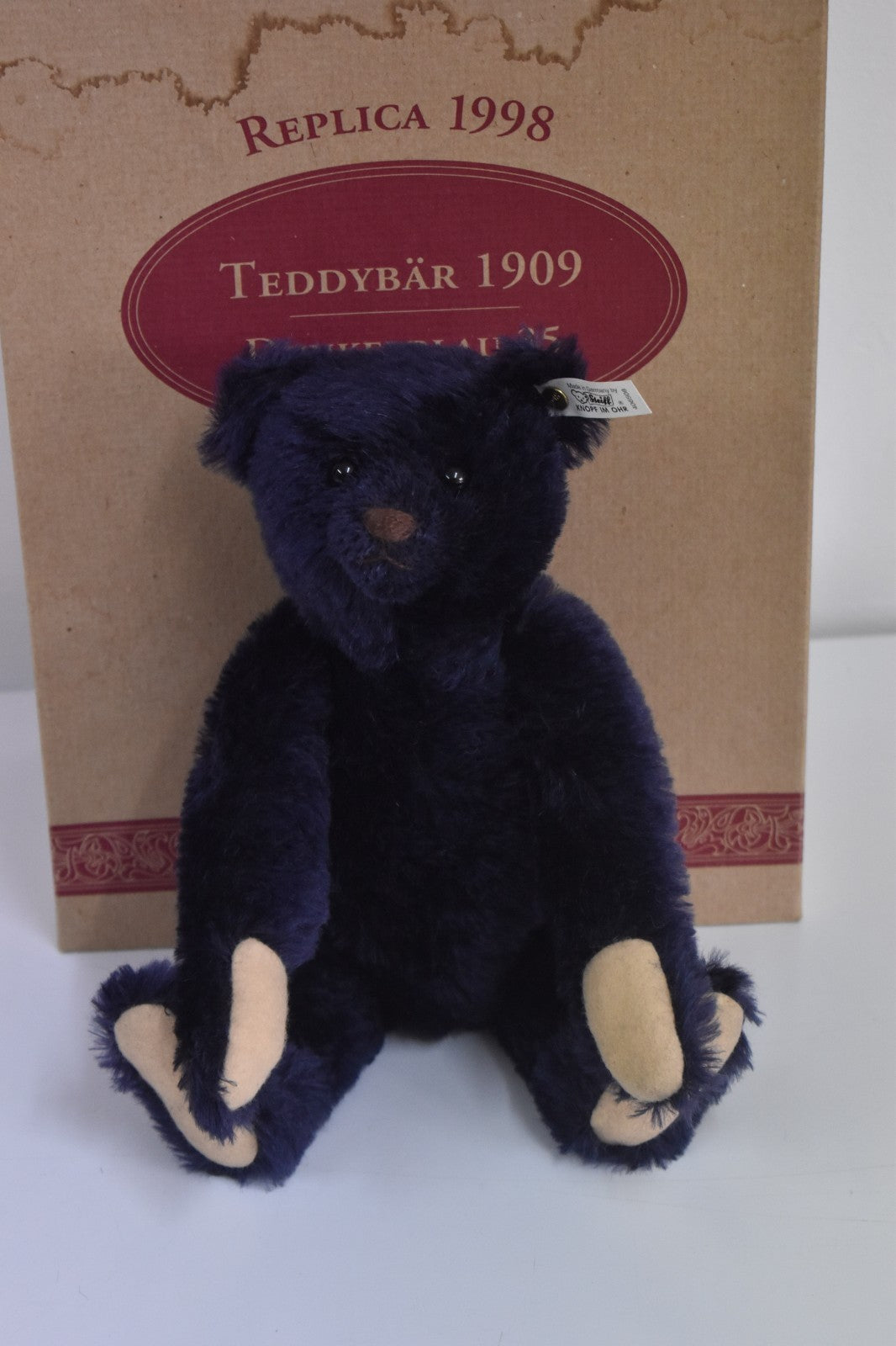 Steiff Dark Blue 1909 Replica Bear – 406508 – Limited Edition – Mohair