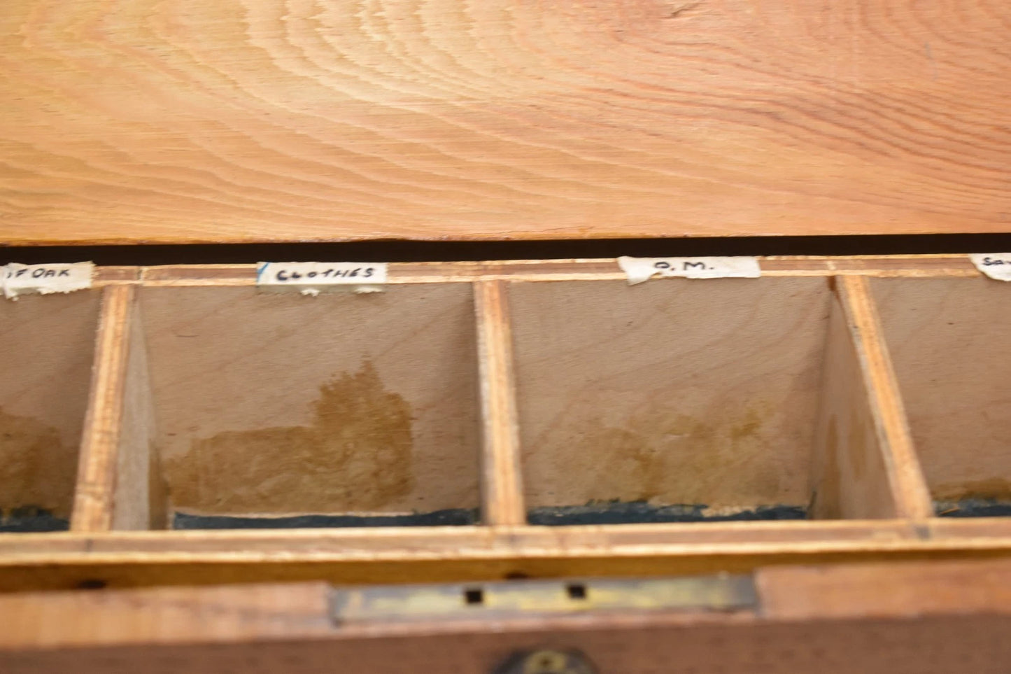 Antique Edwardian Oak Officers Military Campaign Storage Work Box