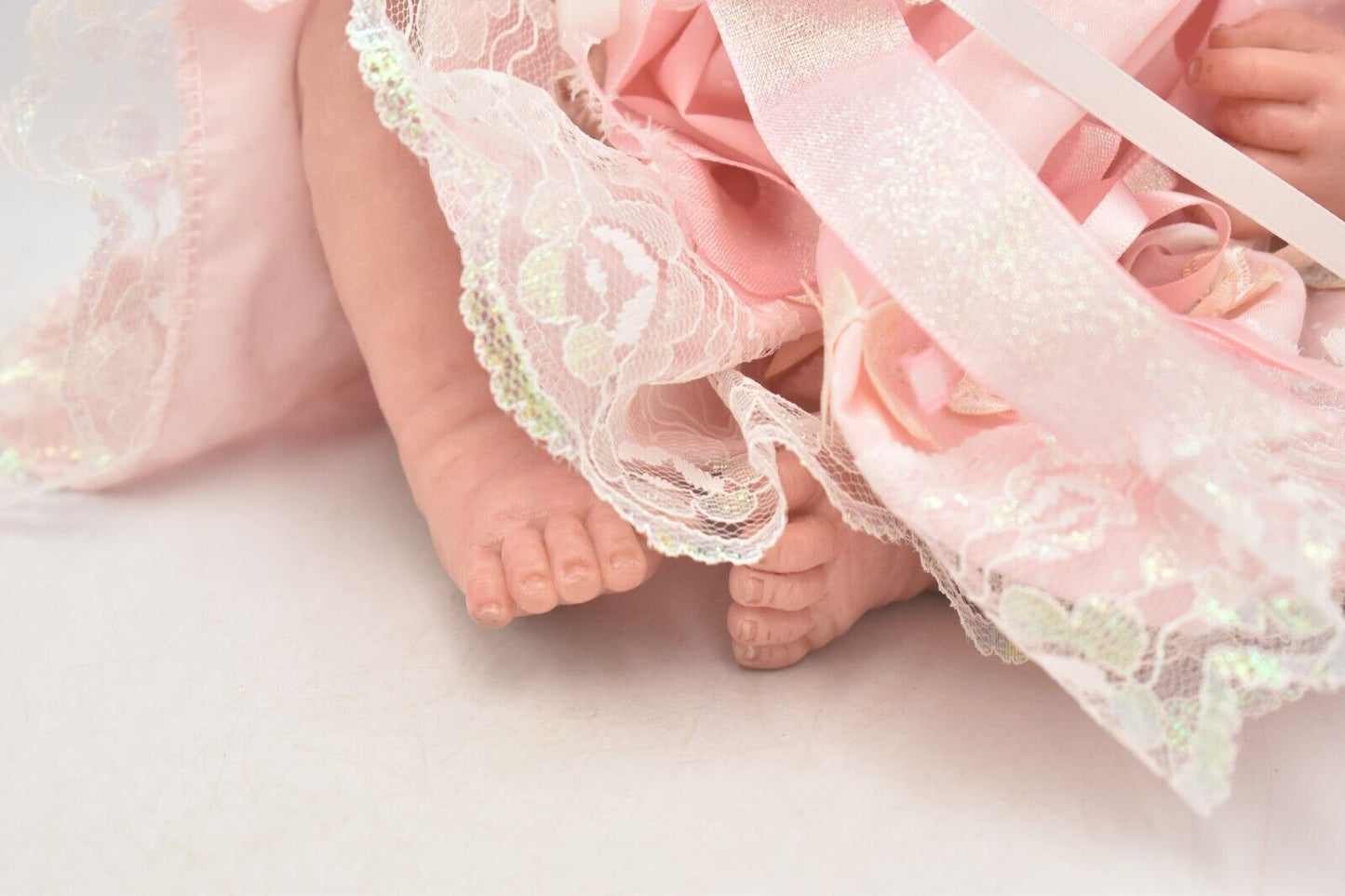 Vintage Reborn Berenguer Baby Girl Doll – Life-Like, Artist-Created, Rooted Hair – 38cm