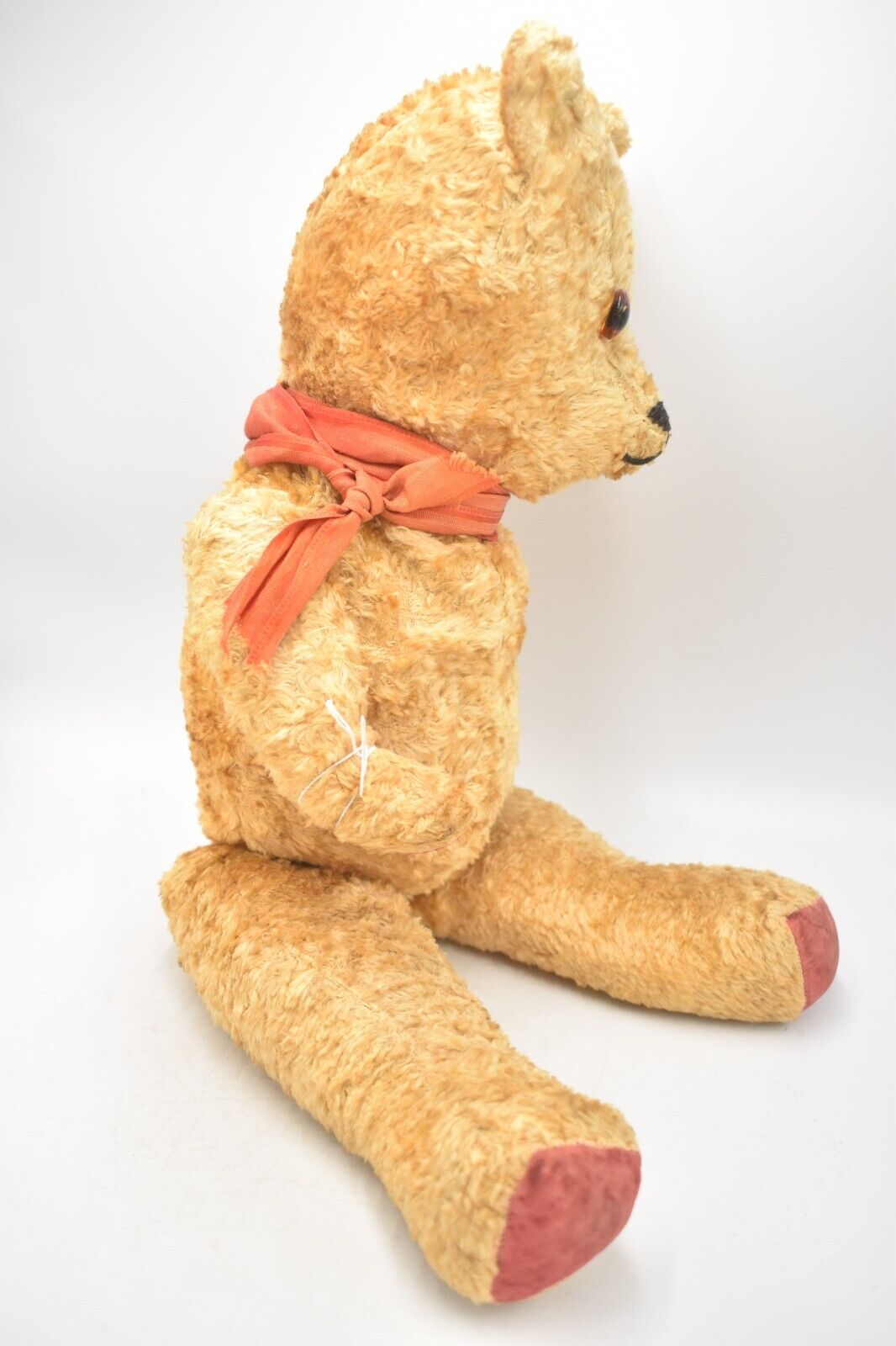 Vintage 1940s Mohair Teddy Bear – Fully Jointed, Wood Wool Stuffed – 54cm
