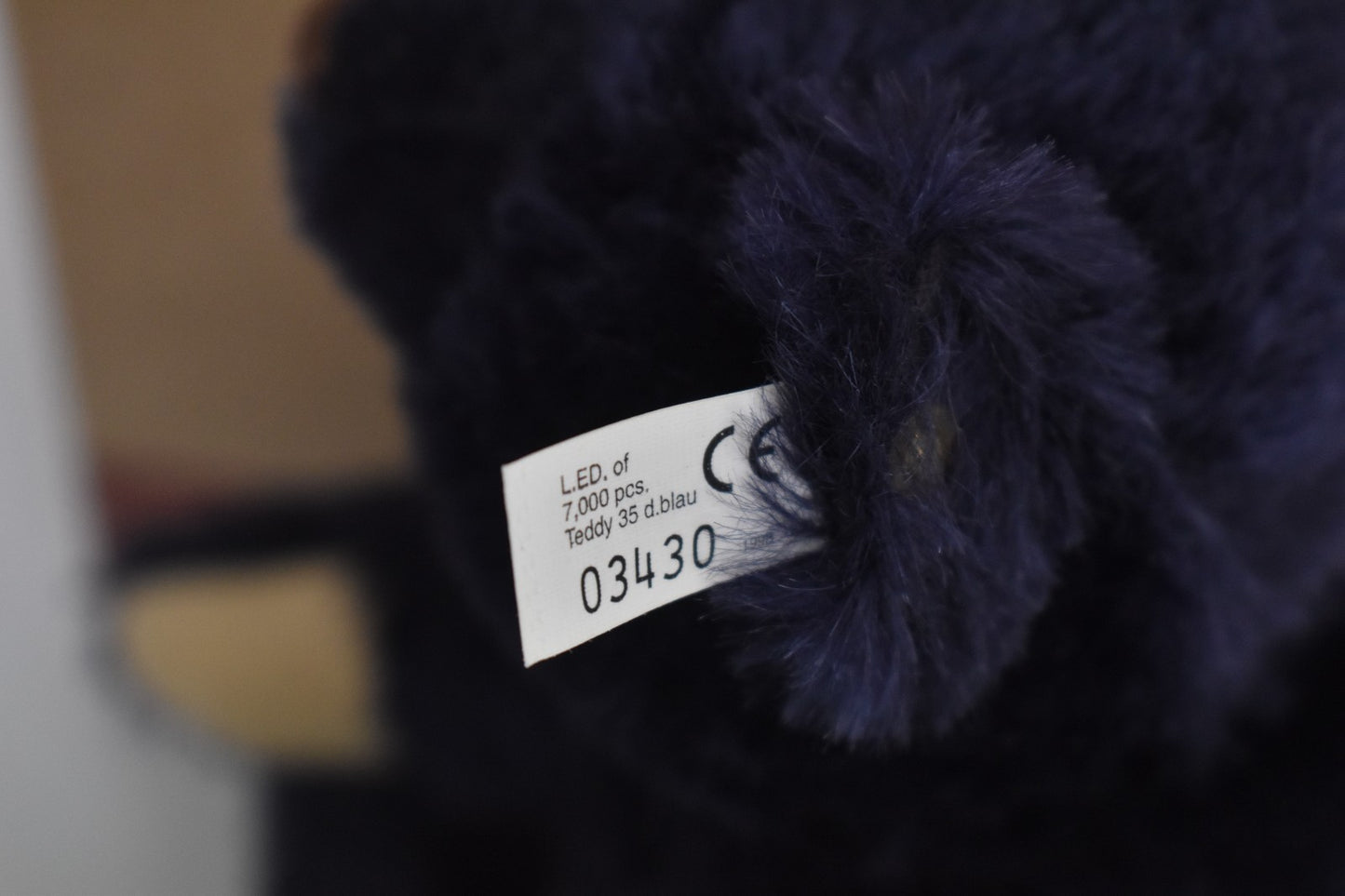 Steiff Dark Blue 1909 Replica Bear – 406508 – Limited Edition – Mohair