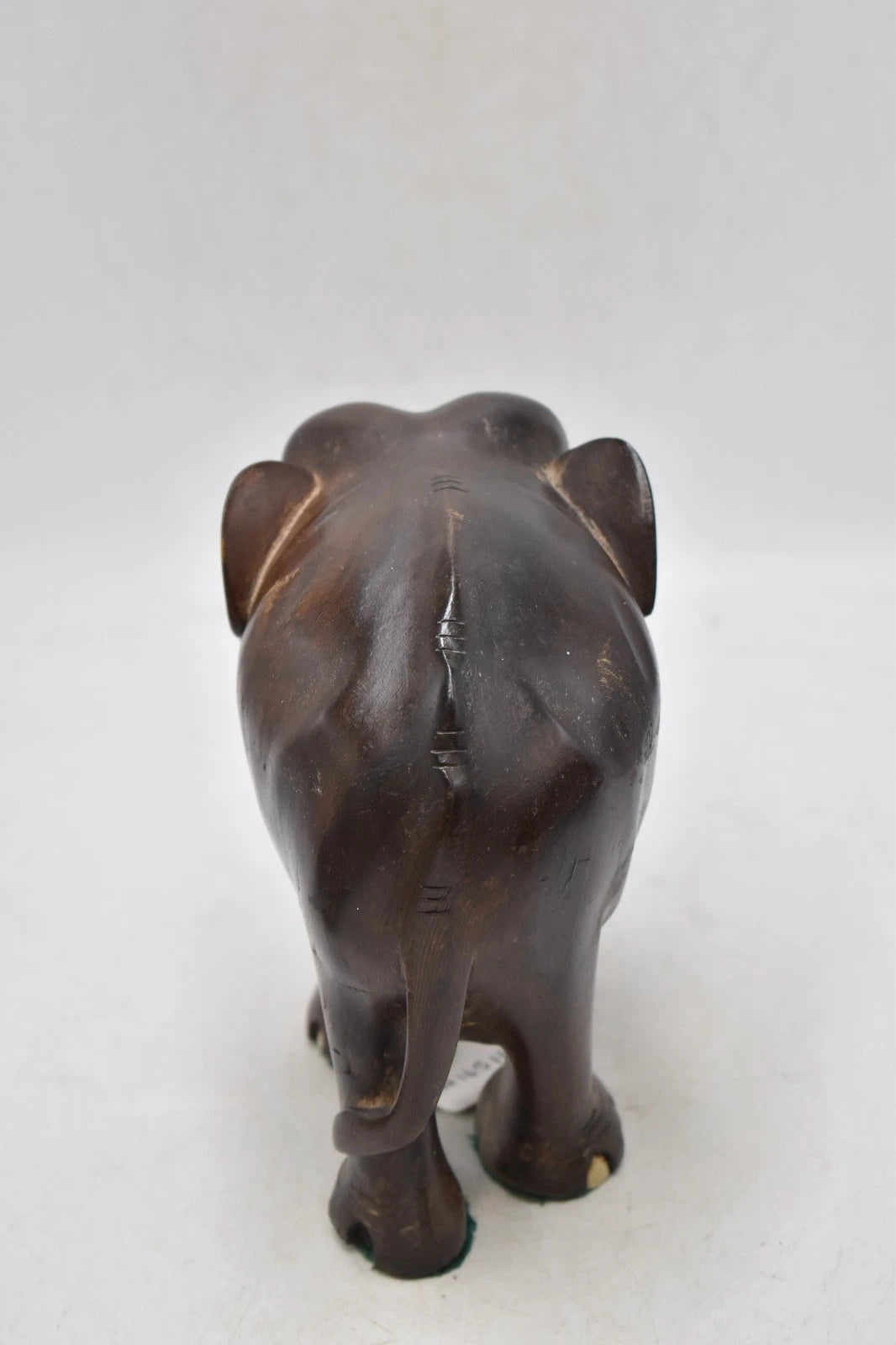 Antique Teak Wooden Elephant Statue Figurine Hand Carved