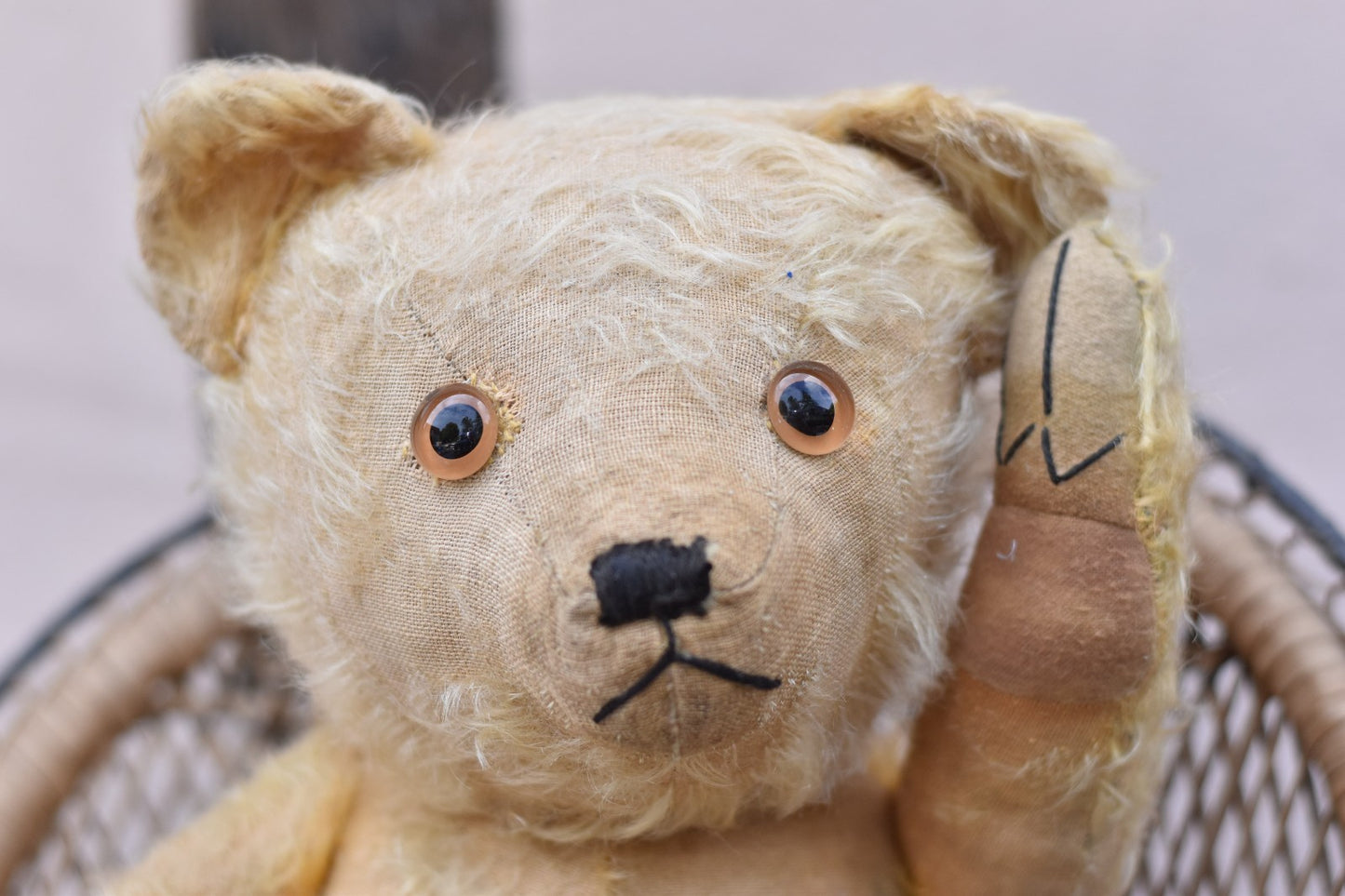 Vintage 1930s Alpha Farnell Mohair Teddy Bear 56cm Collectible Antique