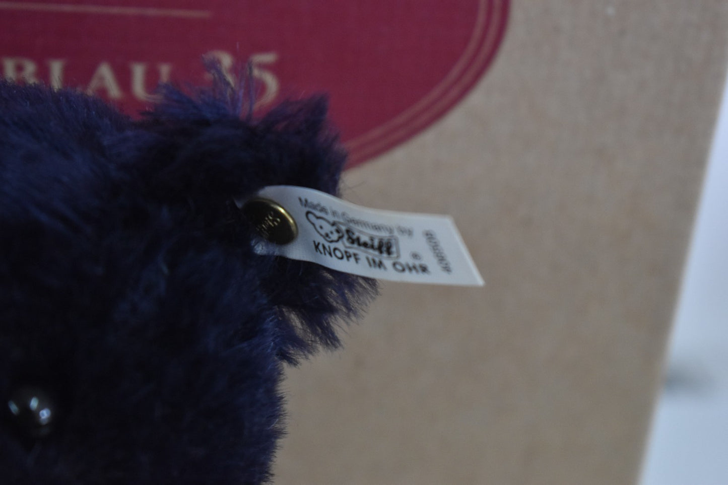 Steiff Dark Blue 1909 Replica Bear – 406508 – Limited Edition – Mohair