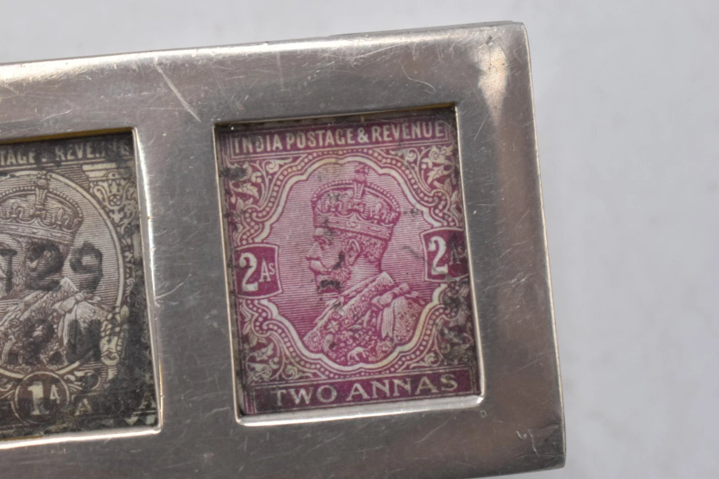 Antique Silver Plated Inter-War Triple Stamp Box