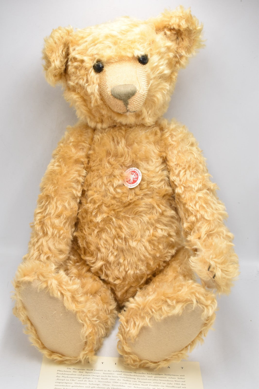 Steiff Baerle 43 PAB 1904 Replica Teddy Bear Mohair 404153