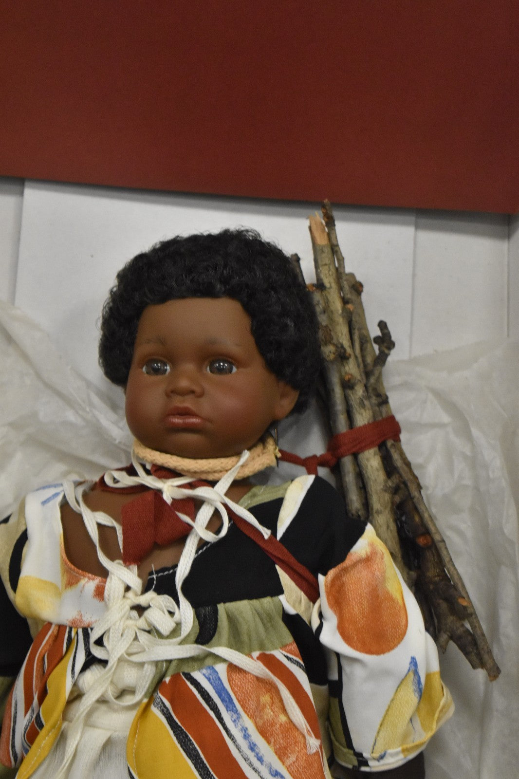 Vintage D'Azucar Tom Black Life-Like Boy Doll Boxed Swing Tag 46cm