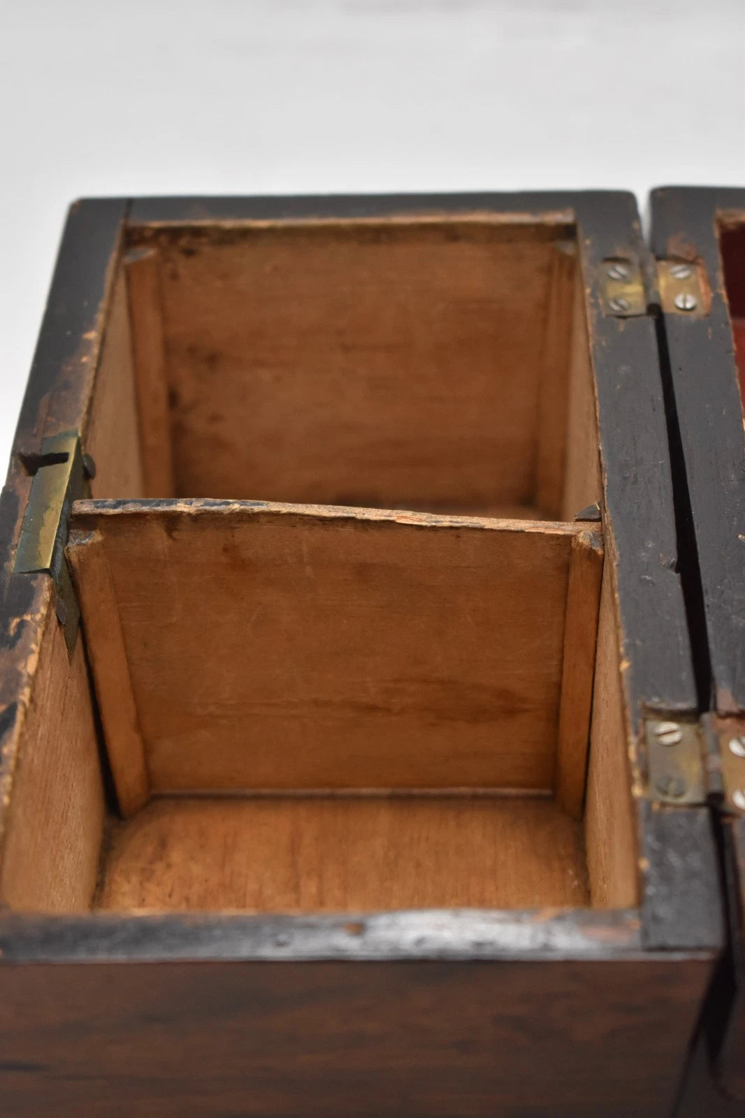 Antique Rosewood Tea Caddy Sarcophagus Shaped 23cm x 12.5cm x 11.5cm