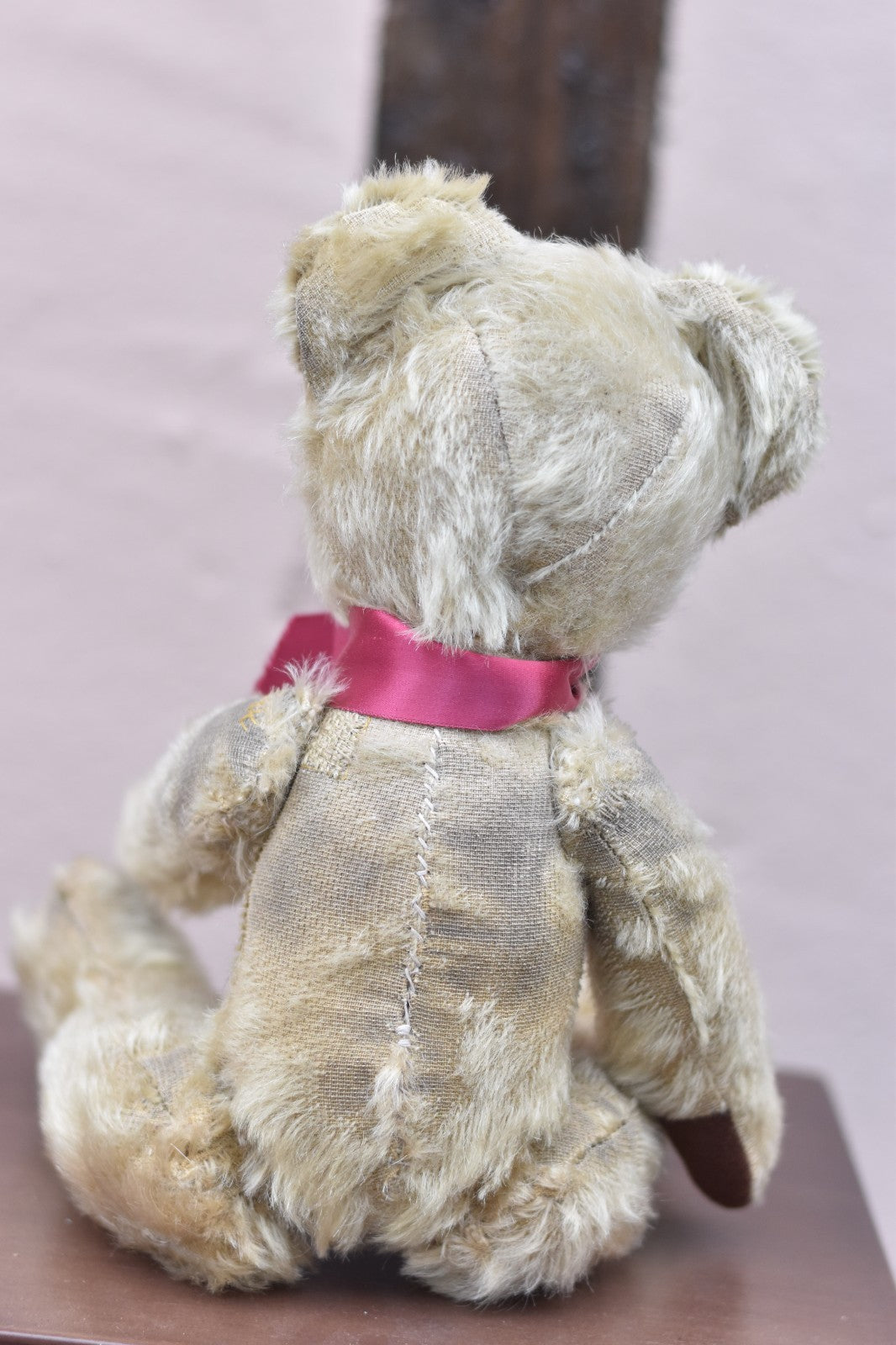 Vintage 1940s English Mohair Teddy Bear 34cm, Fully Jointed, Glass Eyes