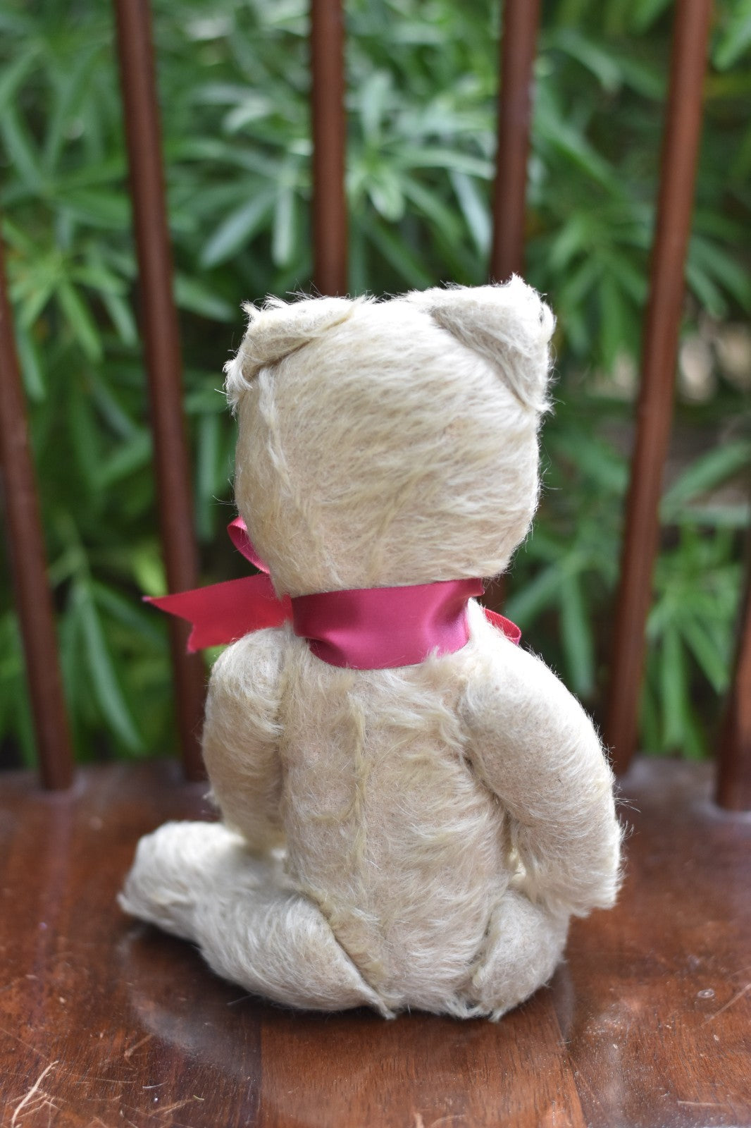 Vintage 1930s English Mohair Teddy Bear 30cm, Fully Jointed, Glass Eyes, Rexine