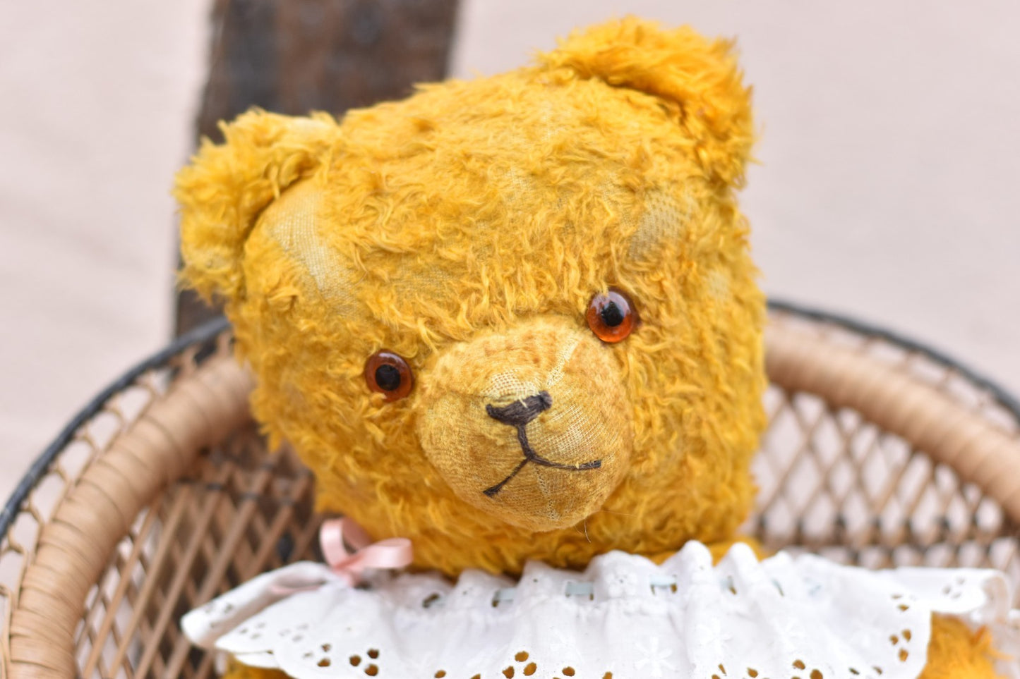 Vintage 1930s German Silk Plush Teddy Bear 52cm, Fully Jointed, Collectible