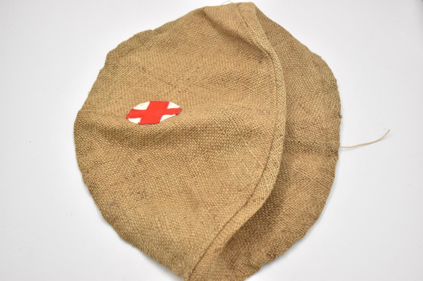 British Army Jute Medic Helmet Cover Hessian