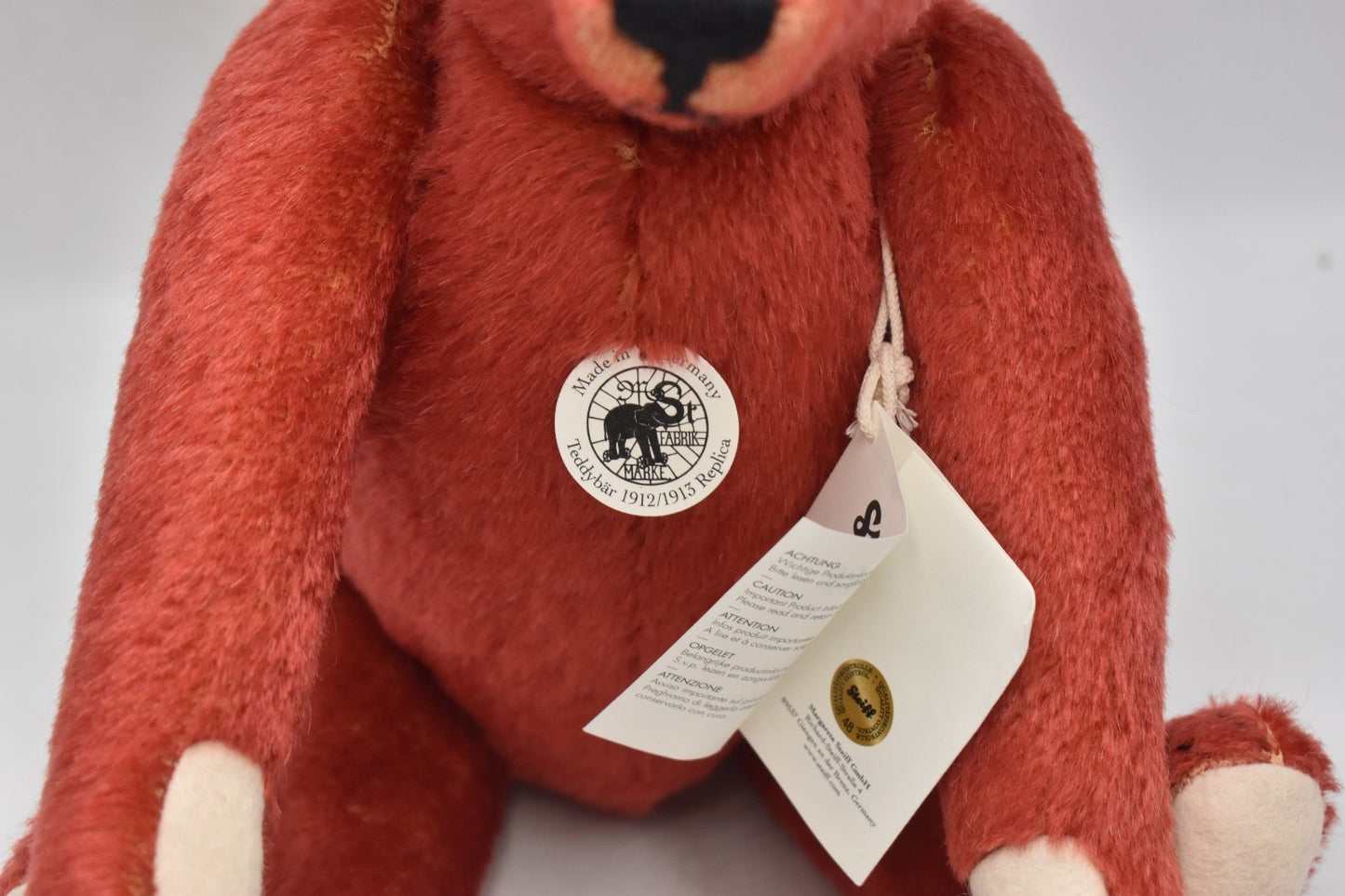 Steiff Teddy Bear Red Replica 1912/1913 – 408793 – Limited Edition #686