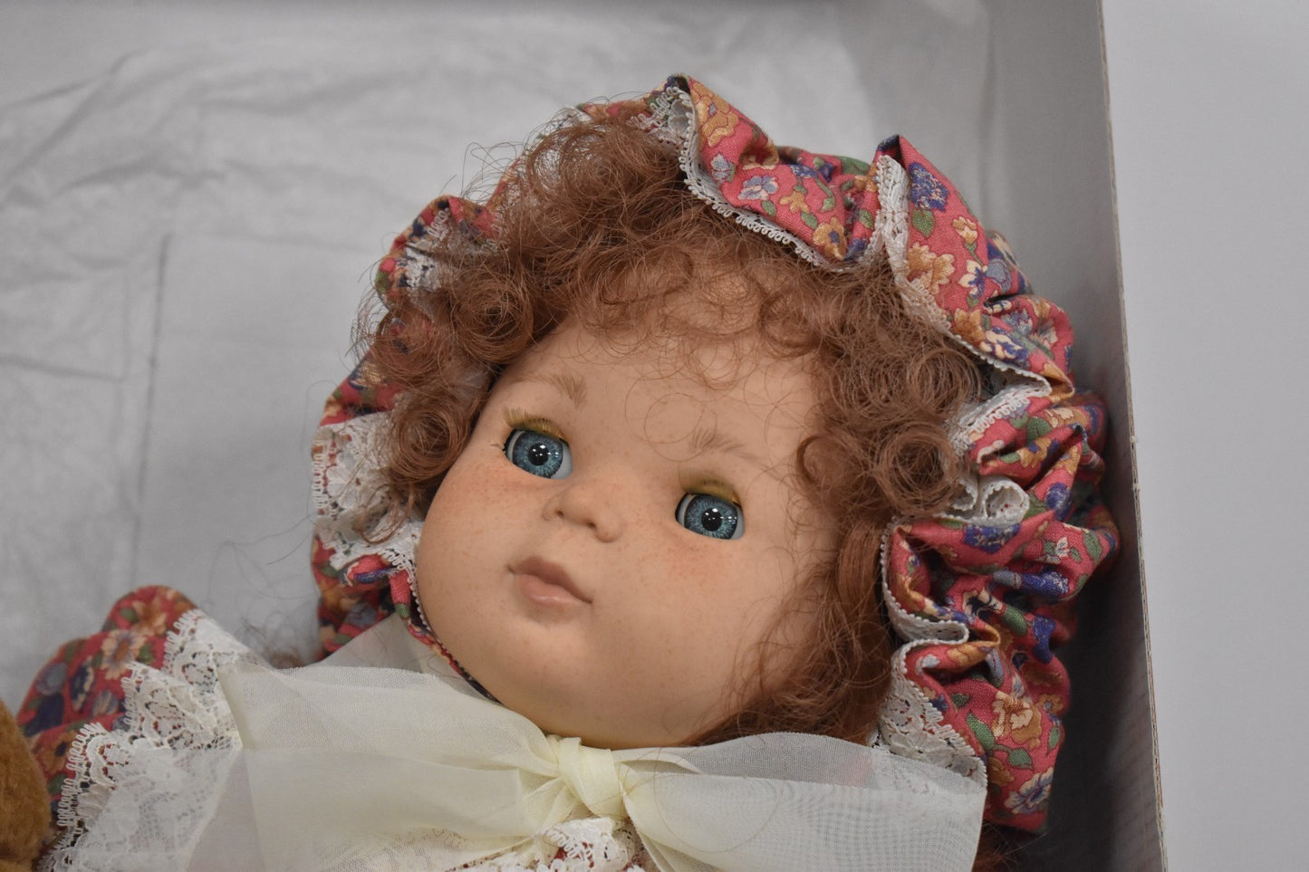 Vintage D'Azucar Blinking Life-Like Girl Doll Boxed Swing Tag 50cm