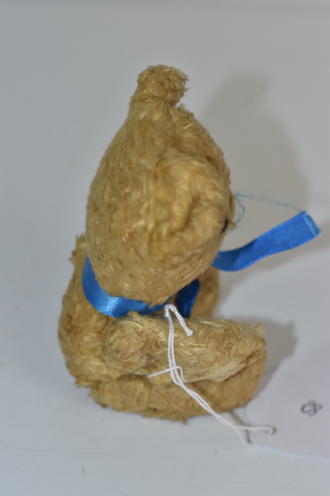 Vintage 1960s European Silk Plush Teddy Bear Jointed Arms & Legs, 15cm