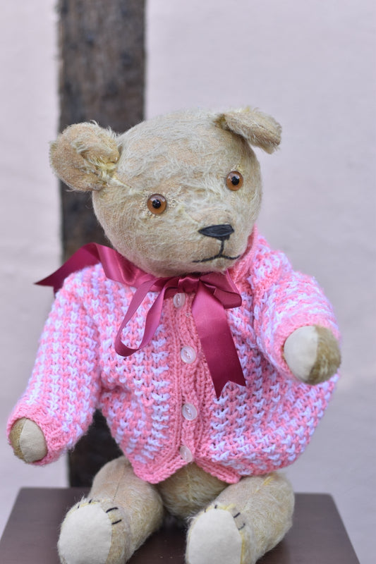 Vintage 1940s Chiltern Mohair Teddy Bear 52cm, Fully Jointed English Collectible