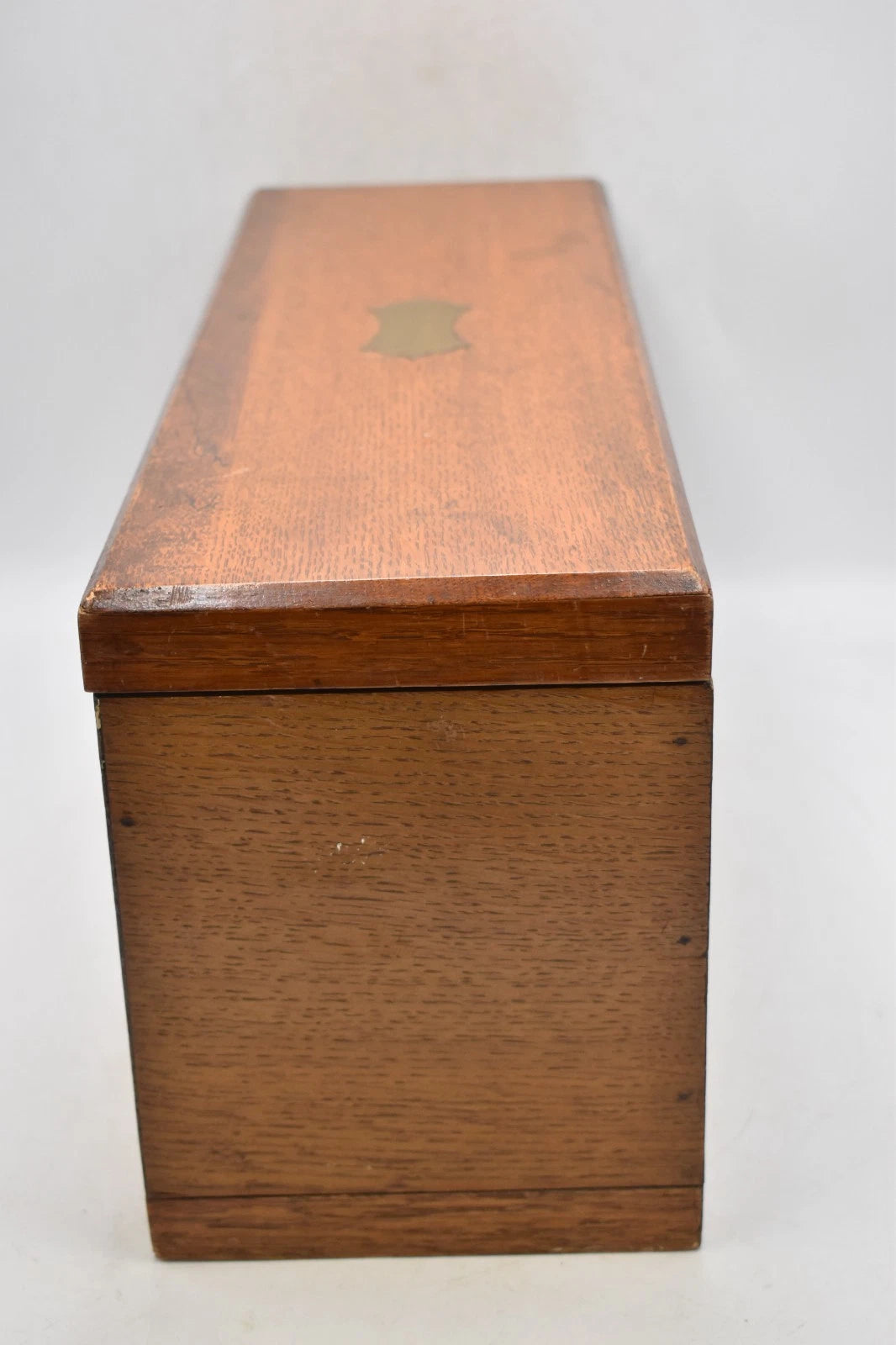 Antique Edwardian Oak Officers Military Campaign Storage Work Box