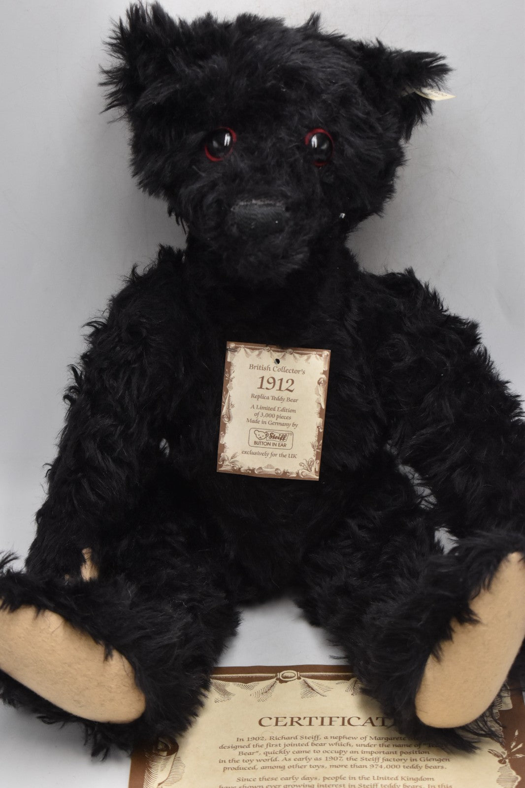 Steiff British Collector’s Bear Titanic Replica 1912 Limited Edition 406829