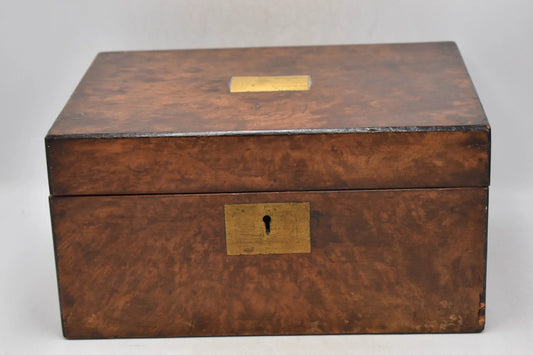 Antique Victorian Burr Walnut Writing Slope – 30x22x16cm