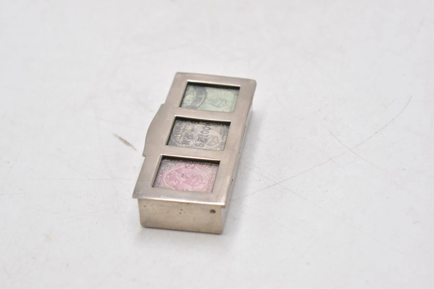 Antique Silver Plated Inter-War Triple Stamp Box