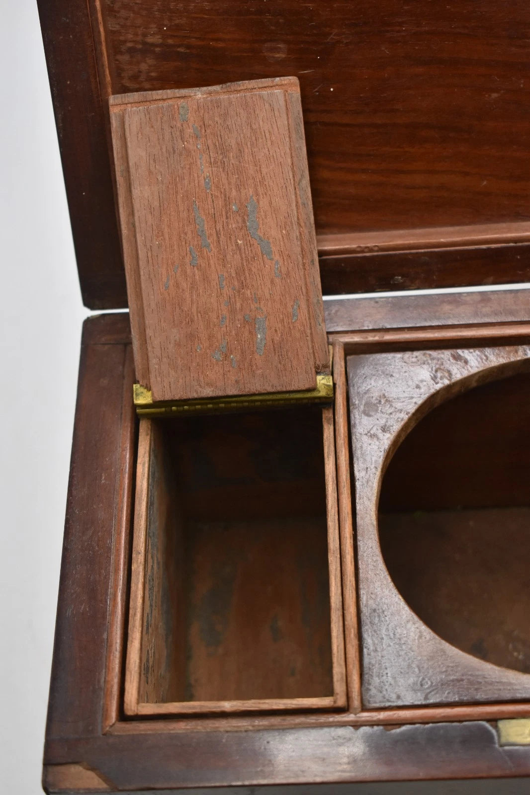 Antique Victorian Rosewood Tea Caddy Sarcophagus Box 30cm x 17cm x 16cm