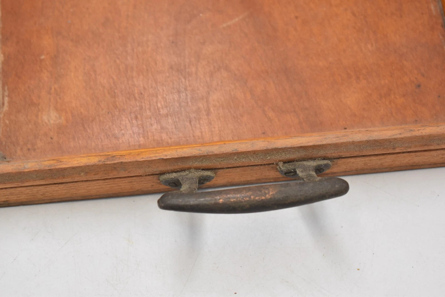 Antique Vintage Large Oak Wooden Serving Tray – Tea Tray, 42x26cm