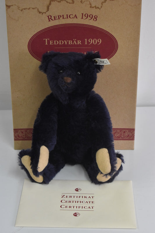 Steiff Dark Blue 1909 Replica Bear – 406508 – Limited Edition – Mohair