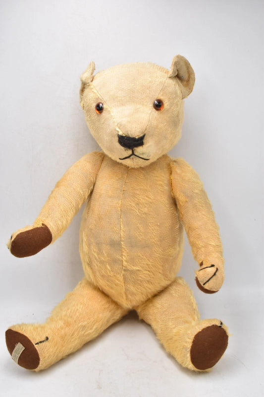 Vintage 1930s Chad Valley Magna Bear – With Foot Label – 50cm – Fully Jointed