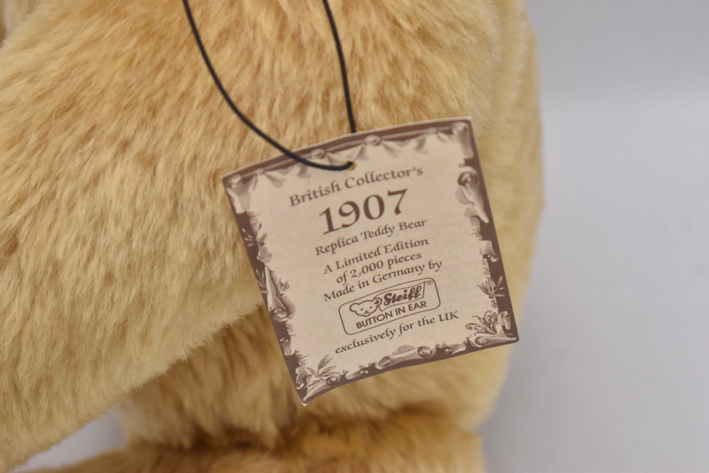 Steiff British Collector’s 1907 Replica Teddy Bear 0174/61 60cm 406102