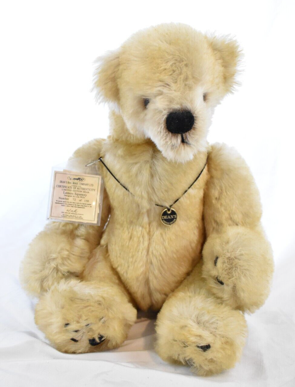 Deans Rag Book Co Lemon Squeezy 60cm Teddy Bear – Artist Showcase by Lisa Wills