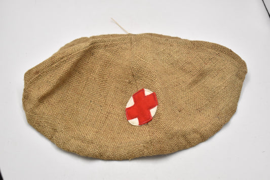British Army Jute Medic Helmet Cover Hessian
