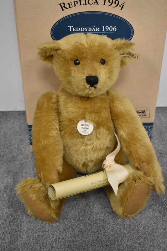 Steiff 1906 Blonde 1994 Replica Teddy Bear 405891 Limited Edition