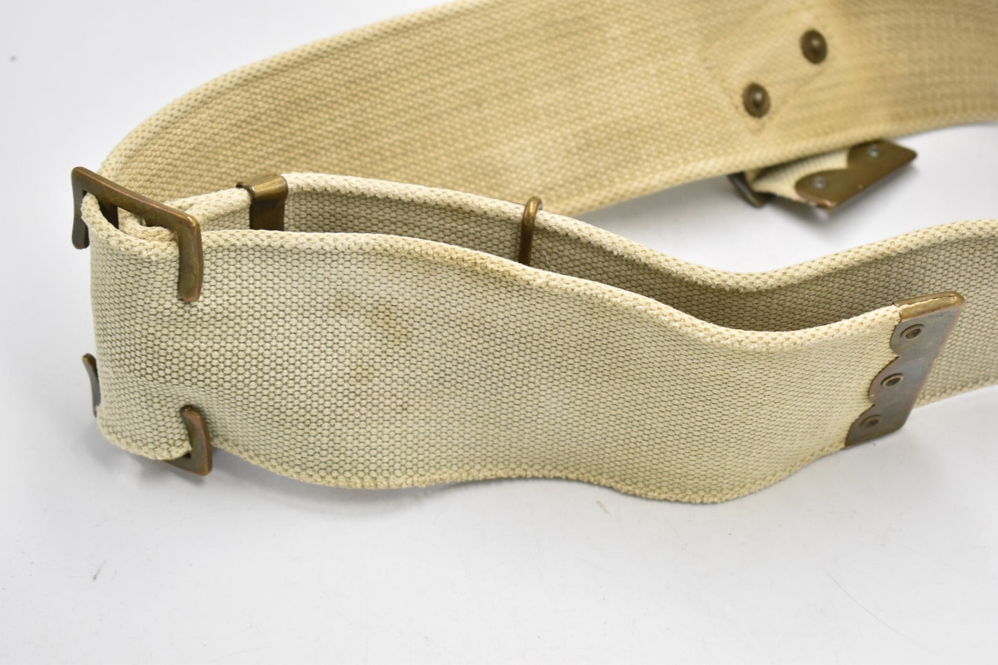 Original WWI British Army 1908 Pattern Webbing Belt – Max Length 42"