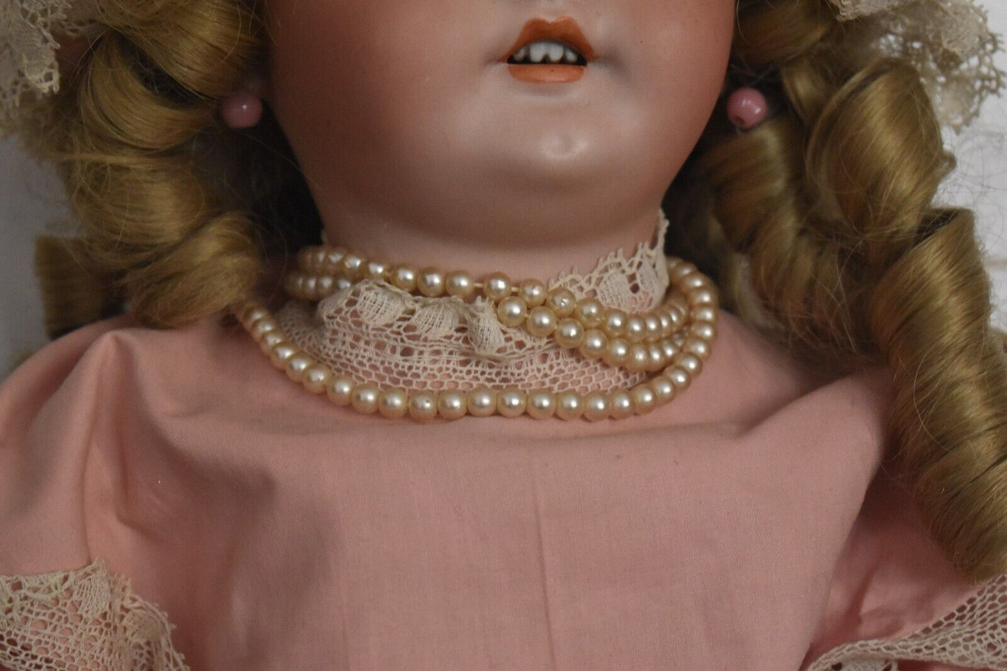 Antique CM Bergmann Simon & Halbig 13 1/2 Bisque Composite Girl Doll
