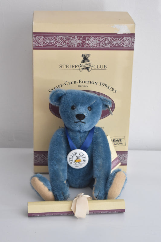 Steiff Club Edition Bear 1994 – 1908 Replica Blue – Limited Edition 420047